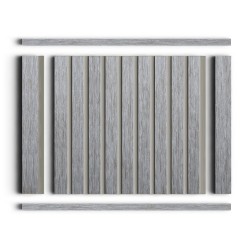 Молдинг из полистирола Hiwood D12V1 GN68 2700×12×12 со стеновыми панелями Hiwood