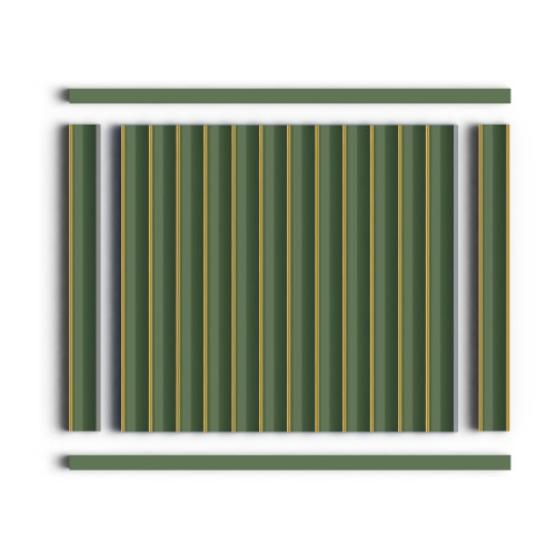 Молдинг из полистирола Hiwood D12V1 GN81G 2700×12×12 со стеновыми панелями Hiwood