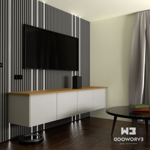 Рейка декоративная под покраску Evrowood R020 LED 2000×40×18