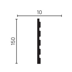 Стеновая панель из полистирола под покраску Decor-Dizayn Грани DD904 2000×150×10