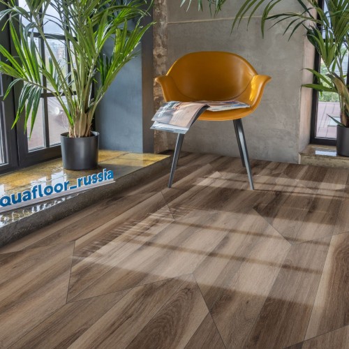 Кварцвиниловая плитка Aquafloor клеевая Parquet Chevron Glue AF2558PGCh французская елка 553,7×130,5×2,5