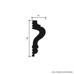 Молдинг под покраску Европласт 6.51.301 2000×42×17