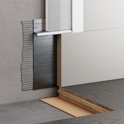 Плинтус алюминиевый скрытый с подсветкой Modern Decor Серебро без покрытия 35-59-63 2500×80×12,8