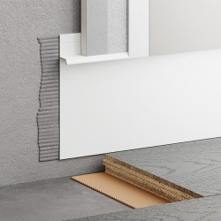 Плинтус алюминиевый скрытый с подсветкой Modern Decor RAL 9003 Белый 55-80-74 2500×104,6×14,5