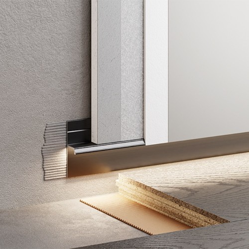 Плинтус алюминиевый теневой с подсветкой Modern Decor RAL 9005 Черный муар 77-56-56 2500×20×12,8 Плинтус алюминиевый теневой с подсветкой Modern Decor RAL 9005 Черный муар 77-56-56 2500×20×12,8