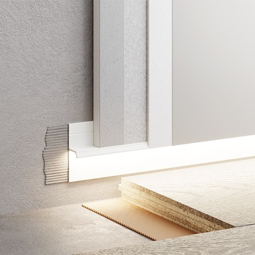 Плинтус алюминиевый теневой с подсветкой Modern Decor RAL 9003 Белый 73-38-47 2500×20×12,8 Плинтус алюминиевый теневой с подсветкой Modern Decor RAL 9003 Белый 73-38-47 2500×20×12,8