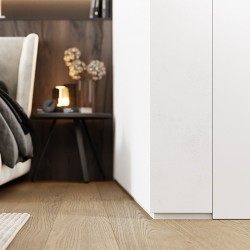 Плинтус алюминиевый теневой с подсветкой Modern Decor RAL 9003 Белый 73-38-47 2500×20×12,8