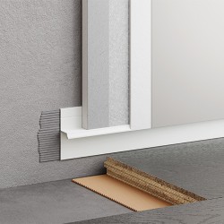 Плинтус алюминиевый теневой с подсветкой Modern Decor RAL 9003 Белый 73-38-47 2500×20×12,8