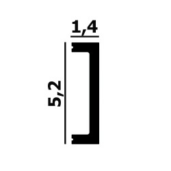 Молдинг под покраску Перфект Плюс P125 2800×52×14