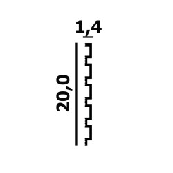 Стеновая панель из полистирола под покраску Перфект Плюс P122 2000×200×14