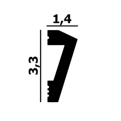 Молдинг под покраску Перфект Плюс P138 2000×33×14