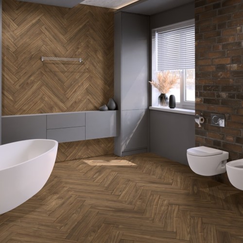 Кварцвиниловый SPC ламинат Damy Floor London Дерби 0036-1 венгерская елка 615×123×4