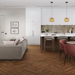 Кварцвиниловый SPC ламинат Damy Floor London Дерби Derby 0036-1 венгерская елка 615×123×4