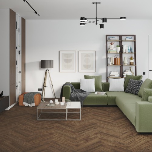 Кварцвиниловый SPC ламинат Damy Floor London Дерби 0036-1 венгерская елка 615×123×4