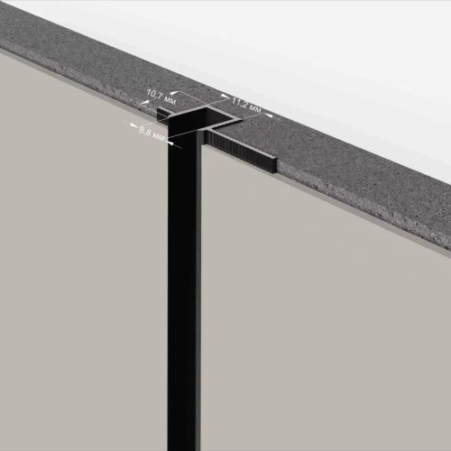 Профиль теневой алюминиевый Laconistiq Classic черный матовый 3000×33,9×10,7