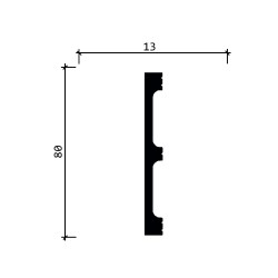 Плинтус под покраску Decor-Dizayn Грани DD708 2000×80×13