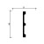 Плинтус под покраску Decor-Dizayn Грани DD708 2000×80×13, технический рисунок