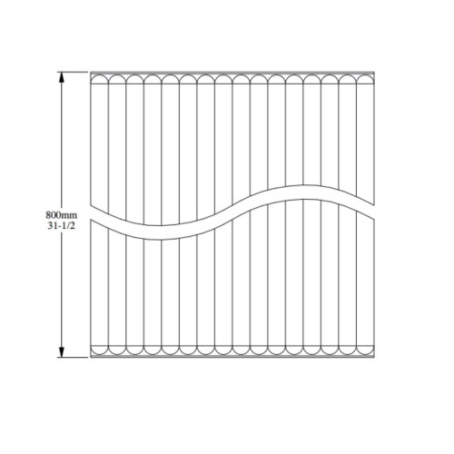 Стеновая панель под покраску Orac Decor W215 Hill Bead 500×800×15