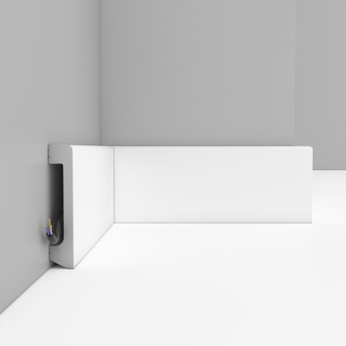 Плинтус Decomaster Белый D235-115 матовый 2400×80×17 Плинтус Decomaster Белый D235-115 матовый 2400×80×17