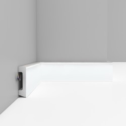 Плинтус Decomaster Белый D234-114 глянцевый 2400×58×16