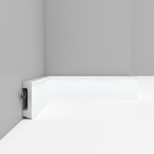 Плинтус Decomaster Белый D234-114 глянцевый 2400×58×16 Плинтус Decomaster Белый D234-114 глянцевый 2400×58×16