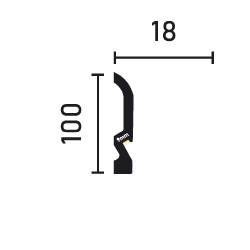 Плинтус под покраску Decor-Dizayn Грани DD700 2000×100×18,1