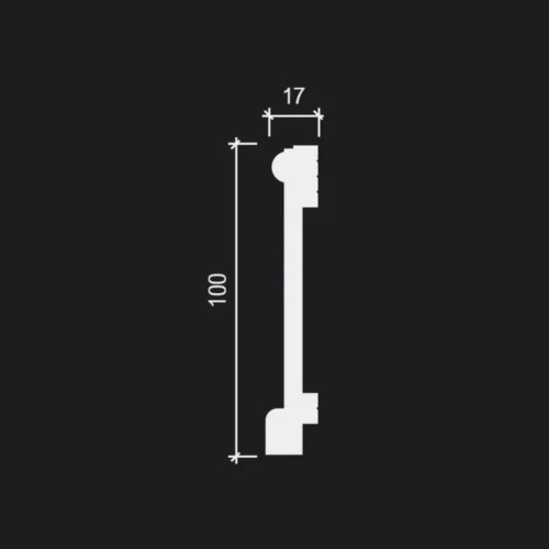 Плинтус под покраску Decor-Dizayn Estet DD712 2000×100×17 Плинтус под покраску Decor-Dizayn Estet DD712 2000×100×17