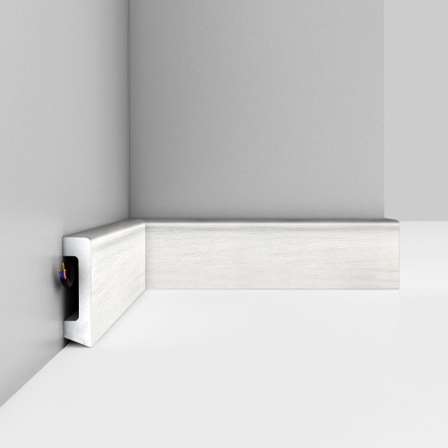 Плинтус Decomaster Ясень белый D234-84 2400×58×16 Плинтус Decomaster Ясень белый D234-84 2400×58×16