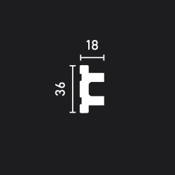 Молдинг из полистирола под покраску Decor-Dizayn Modern DD633 2000×36×18