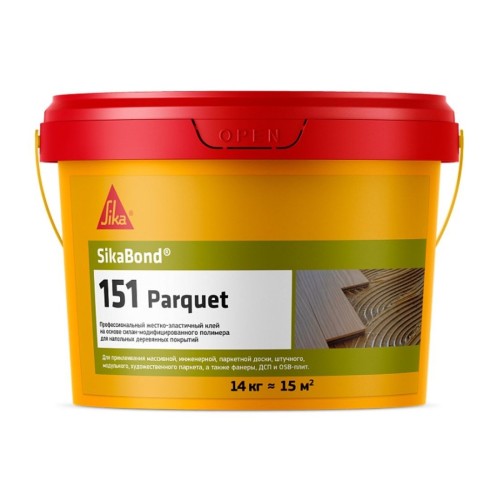 Клей для паркета SikaBond-151 Parquet 762752 силан-модифицированный 14 кг Клей для паркета SikaBond-151 Parquet 762752 силан-модифицированный 14 кг