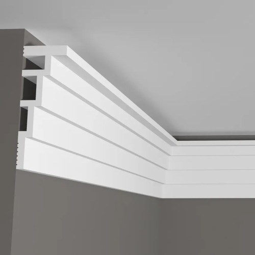 Потолочный плинтус под покраску Decor-Dizayn Грани DD514 2000×43×120