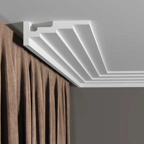Потолочный плинтус под покраску Decor-Dizayn Грани DD514 2000×43×120