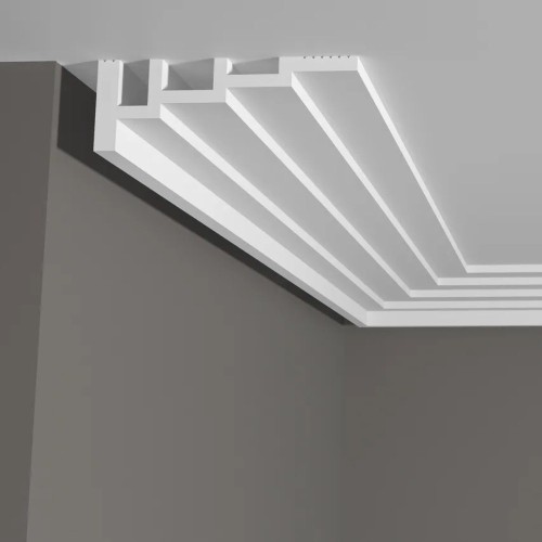 Потолочный плинтус под покраску Decor-Dizayn Грани DD514 2000×43×120