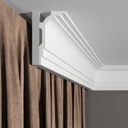 Потолочный плинтус под покраску Decor-Dizayn Грани DD515 2000×50×100