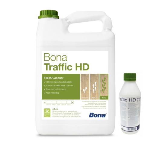Паркетный лак Bona Traffic HD 2K полиуретановый на водной основе полуматовый 4,95 л Паркетный лак Bona Traffic HD 2K полиуретановый на водной основе полуматовый 4,95 л