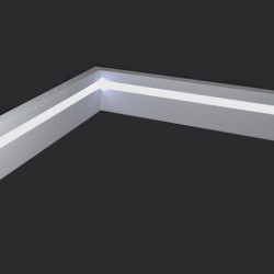 Плинтус МДФ под покраску Evrowood PN 021 Led с подсветкой 2000×70×16
