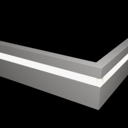 Плинтус МДФ под покраску Evrowood PN 021 Led с подсветкой 2000×70×16