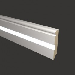 Плинтус МДФ под покраску Evrowood PN 030 Led с подсветкой 2000×80×16