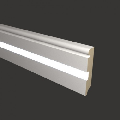 Плинтус МДФ под покраску Evrowood PN 030 Led с подсветкой 2000×80×16 Плинтус МДФ под покраску Evrowood PN 030 Led с подсветкой 2000×80×16