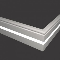 Плинтус МДФ под покраску Evrowood PN 030 Led с подсветкой 2000×80×16