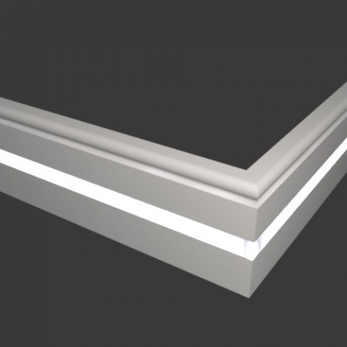 Плинтус МДФ под покраску Evrowood PN 030 Led с подсветкой 2000×80×16 Плинтус МДФ под покраску Evrowood PN 030 Led с подсветкой 2000×80×16