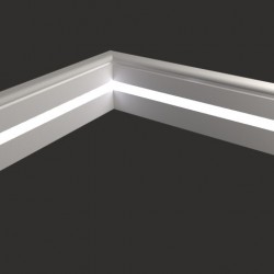 Плинтус МДФ под покраску Evrowood PN 030 Led с подсветкой 2000×80×16
