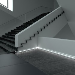 Плинтус МДФ под покраску Evrowood PN 050 Led с подсветкой 2000×80×12