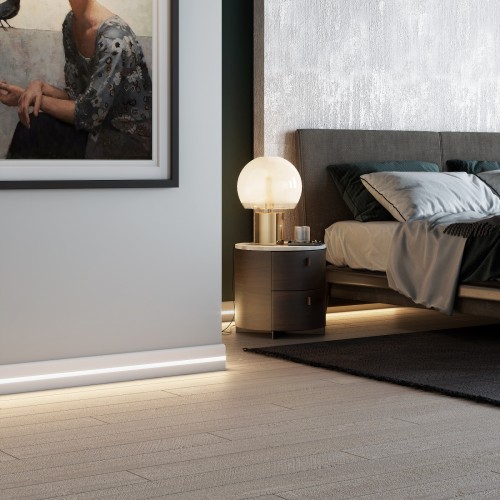 Плинтус МДФ под покраску Evrowood PN 050 Led с подсветкой 2000×80×12 Плинтус МДФ под покраску Evrowood PN 050 Led с подсветкой 2000×80×12