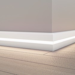 Плинтус МДФ под покраску Evrowood PN 050 Led с подсветкой 2000×80×12
