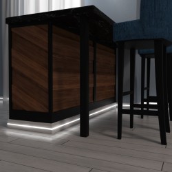 Плинтус МДФ под покраску Evrowood PN 050 Led с подсветкой 2000×80×12