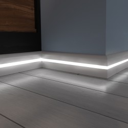 Плинтус МДФ под покраску Evrowood PN 050 Led с подсветкой 2000×80×12