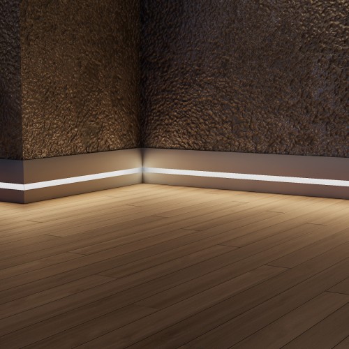 Плинтус МДФ под покраску Evrowood PN 080 Led с подсветкой 2000×95×16 Плинтус МДФ под покраску Evrowood PN 080 Led с подсветкой 2000×95×16