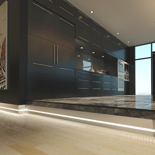 Плинтус МДФ под покраску Evrowood PN 080 Led с подсветкой 2000×95×16 Плинтус МДФ под покраску Evrowood PN 080 Led с подсветкой 2000×95×16