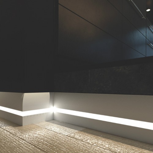 Плинтус МДФ под покраску Evrowood PN 080 Led с подсветкой 2000×95×16 Плинтус МДФ под покраску Evrowood PN 080 Led с подсветкой 2000×95×16